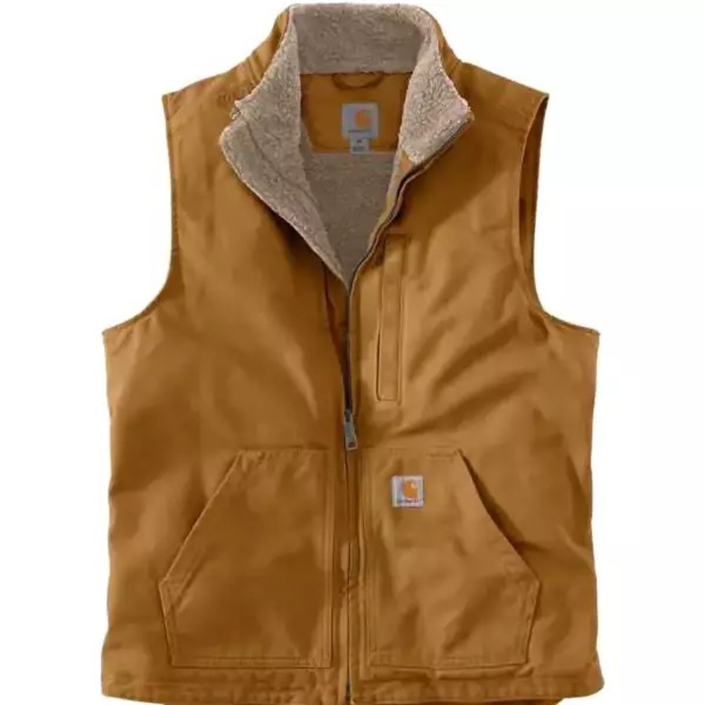 Carhartt Women's Relaxed Fit Washed Duck Sherpa Lined Vest size Medium